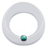 UP40668-Signature Series Gauge Cover With Visor & Crystal For 3-3/4" DIA Speed/Tachometer Gauge - Green Crystal