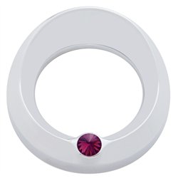 UP40669-Signature Series Gauge Cover With Visor & Crystal For 3-3/4" DIA Speed/Tachometer Gauge - Purple Crystal