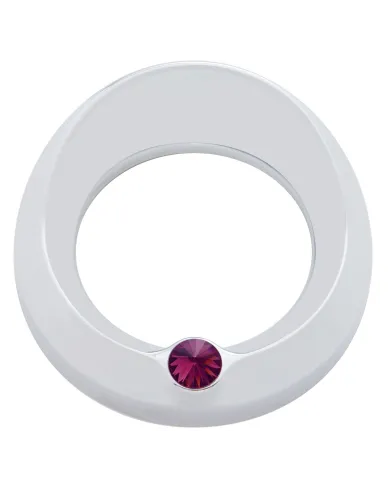 UP40669-Signature Series Gauge Cover With Visor & Crystal For 3-3/4" DIA Speed/Tachometer Gauge - Purple Crystal