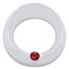 UP40670-Signature Series Gauge Cover With Visor & Crystal For 3-3/4" DIA Speed/Tachometer Gauge - Red Crystal