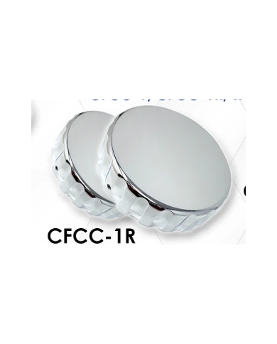 LNCCFCC-1R-Chrome Plated Billet Aluminum KW Fuel Cap Cover w/Ribs (Set of 2)