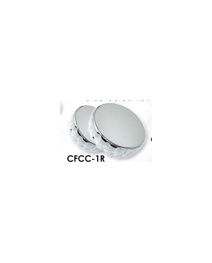LNCCFCC-1R-Chrome Plated Billet Aluminum KW Fuel Cap Cover w/Ribs (Set of 2)