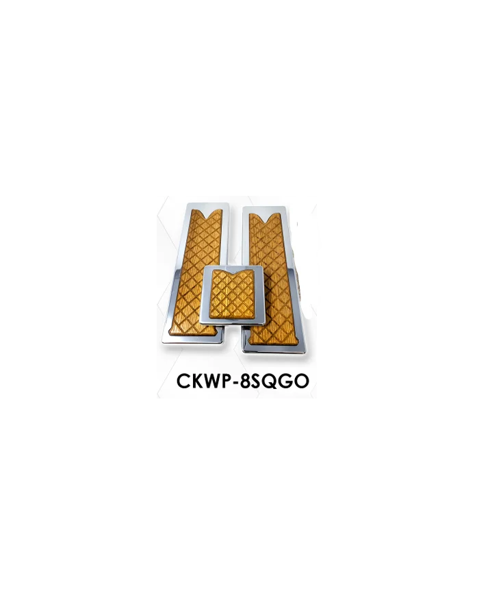 LNCCKWP-8SQGO-Chrome Plated Billet Aluminum KW Golden Oak Wooden Inlay Pedal Set ('05 and Older) (Set of 3) LNCCKWP-8SQGO-Chrome Plated Billet Aluminum KW Golden Oak Wooden Inlay Pedal Set ('05 and Older) (Set of 3)