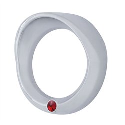 UP40684-Signature Series Small Gauge Cover With Visor For 2006+ Peterbilt - Red Crystal