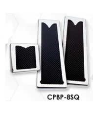 LNCCPBP-8SQ-Chrome Plated Billet Aluminum PB Square Pedal Set ('85 & Newer) (Set of 3)