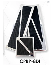 LNCCPBP-8DI-Chrome Plated Billet Aluminum PB Dual Inlay Pedal Set ('85 & Newer) (Set of 3) LNCCPBP-8DI-Chrome Plated Billet Aluminum PB Dual Inlay Pedal Set ('85 & Newer) (Set of 3)