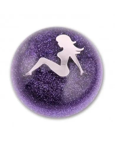 Glitter mud flap girl left facing ball shift knob Glitter mud flap girl left facing ball shift knob