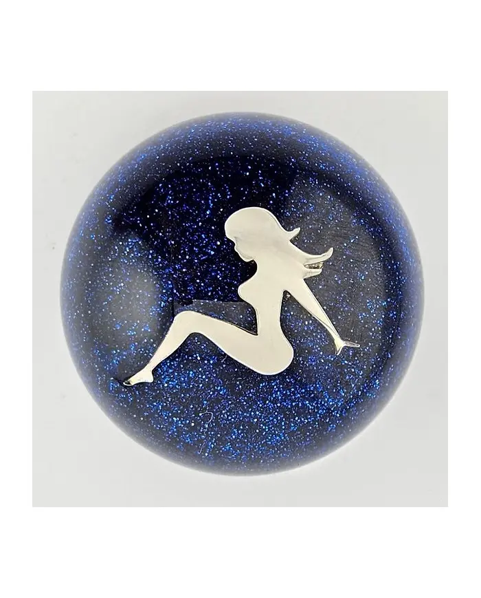 Glitter mud flap girl left facing ball shift knob Glitter mud flap girl left facing ball shift knob