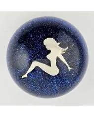 Glitter mud flap girl left facing ball shift knob Glitter mud flap girl left facing ball shift knob