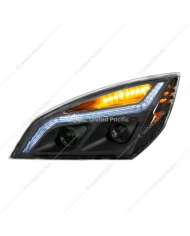 UP35822 - Black LED Projection Headlight With LED Position Light For 2018-2024 Freightliner Cascadia- Passenger UP35822 - Black LED Projection Headlight With LED Position Light For 2018-2024 Freightliner Cascadia- Passenger