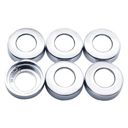 UP40891-Chrome Plastic Toggle Switch Nut Covers For    Diameter Round Nut (6-Pack)