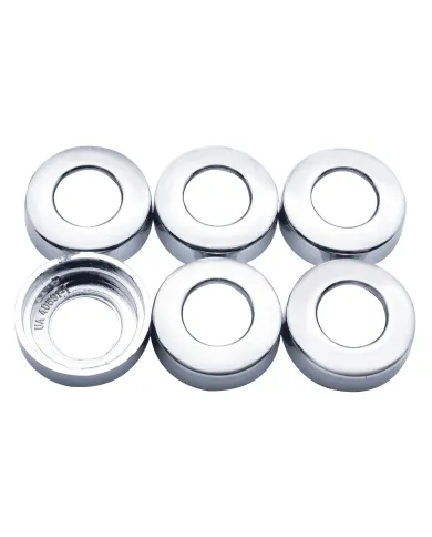 UP40891-Chrome Plastic Toggle Switch Nut Covers For    Diameter Round Nut (6-Pack)
