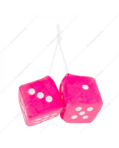 UPC5038P - 3" X 3" Classic Fuzzy Dice, Pink (Pair) UPC5038P - 3" X 3" Classic Fuzzy Dice, Pink (Pair)