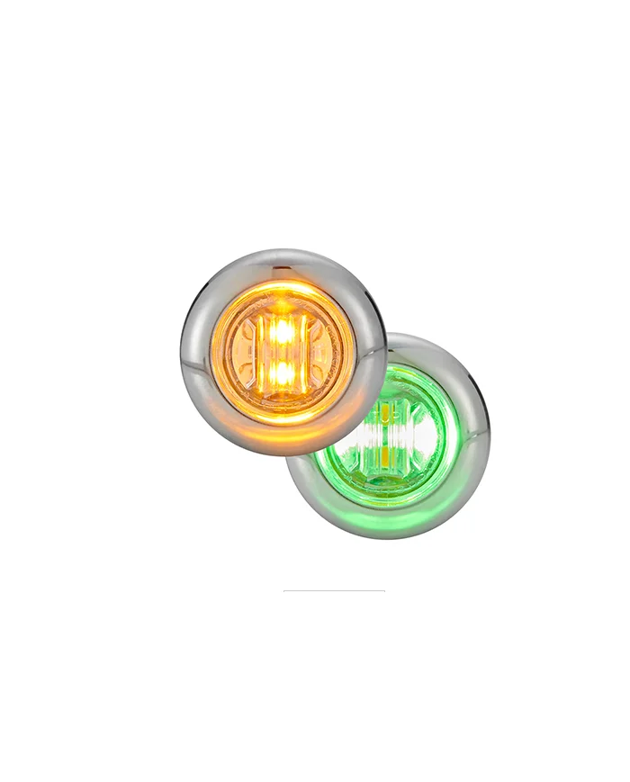 MXM09340YG-DC-3/4" Round P2/P3 CM Amber with Green Aux