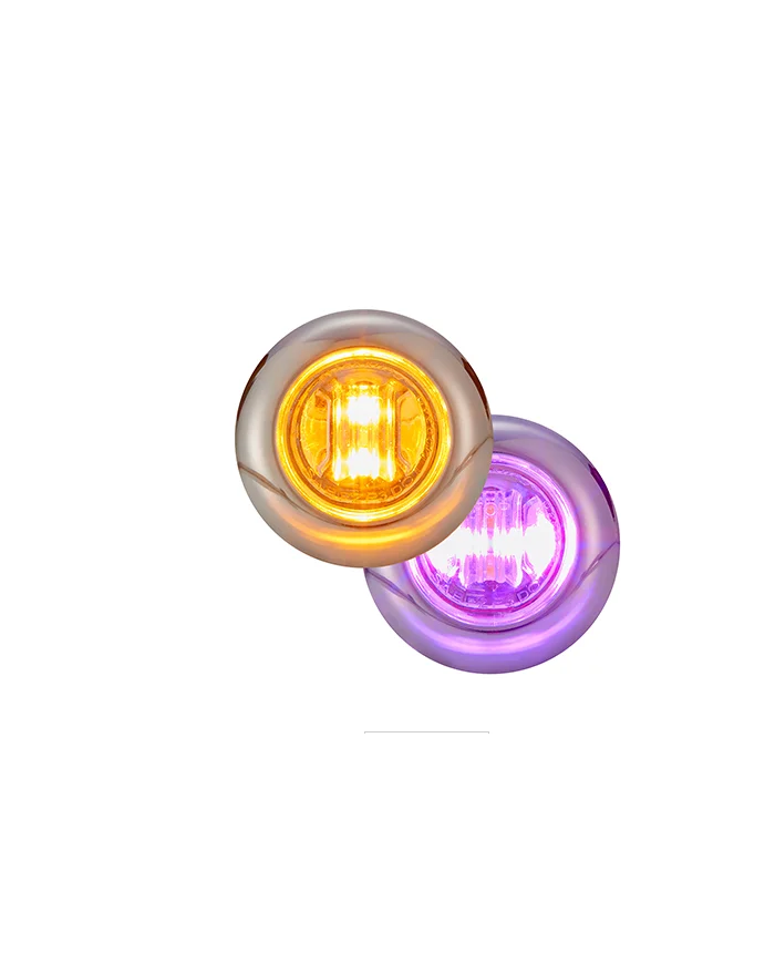 MXM09340YP-DC-3/4" Round P2/P3 CM Amber with Purple Aux