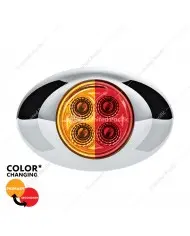 UP36028 - 4 LED Double Fury Light (Clearance/Marker)-Amber & Purple/Clear Lens