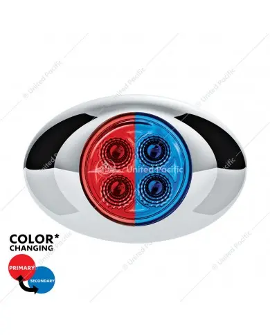 UP36031 - 4 LED Double Fury Light (Clearance/Marker)-Red & Blue/Clear Lens UP36031 - 4 LED Double Fury Light (Clearance/Marker)-Red & Blue/Clear Lens