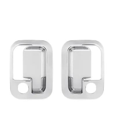 UP40962-Chrome Exterior Door Handle Cover For 2003+ Kenworth & 2004+ Peterbilt Trucks- Pair (Driver & Passenger)