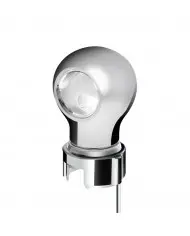 UP71180 - Thread-On Chrome Charlotte Style Gearshift Knob With LED 13/15/18 Speed Adapter-Red LED