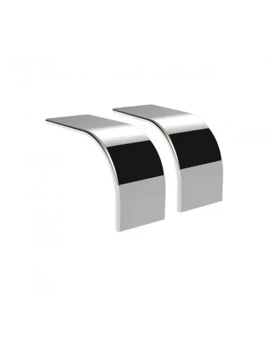 UP11041 - 80" 430 Stainless Steel (16ga) Roll Formed Edge Smooth Half Fender/Long Drop - SS Series (Pair)
