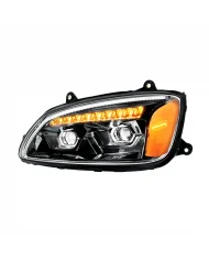 UP35793 - High Power LED "Blackout" Headlight With LED DRL & LED Turn Signal For 2008-2017 FL Cascadia - Passenger