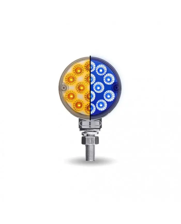 TXTLED-DL3XB-Double-Faced 3" LED Lollipop Dual Clear Amber/Red Marker to Blue Aux. TXTLED-DL3XB-Double-Faced 3" LED Lollipop Dual Clear Amber/Red Marker to Blue Aux.
