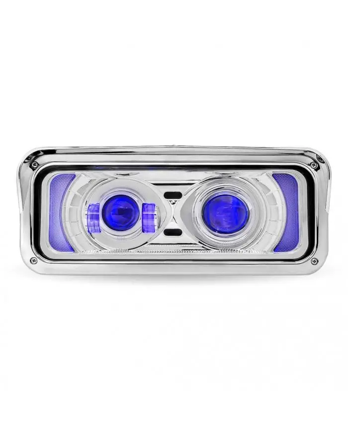 TXTLED-H125-Rectangular Backlit LED Projector Headlight Assembly - Chrome (Passenger Side) TXTLED-H125-Rectangular Backlit LED Projector Headlight Assembly - Chrome (Passenger Side)