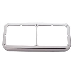 UP40978-Chrome Plastic Rectangular Dual 4" X 6" Headlight Bezel