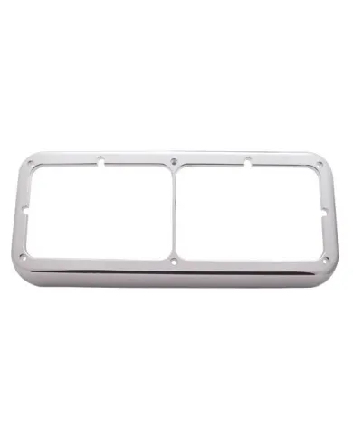 UP40978-Chrome Plastic Rectangular Dual 4" X 6" Headlight Bezel