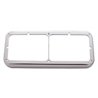 UP40978-Chrome Plastic Rectangular Dual 4" X 6" Headlight Bezel