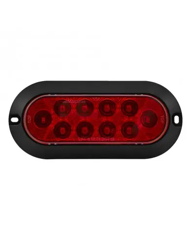 MXM63320R-A-6” Oval Red Stop/Turn/Tail Surface Mount Black ↑