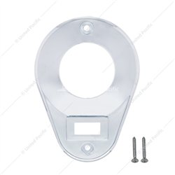 UP40985-Chrome Plastic Teardrop Style Dome Light Cover For Kenworth T600/T660/T800/W900