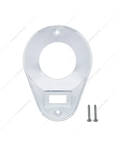 UP40985-Chrome Plastic Teardrop Style Dome Light Cover For Kenworth T600/T660/T800/W900