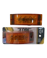 UP36194 - 2 LED 3/4" Mini Dual Function Double Fury Light (Clearance/Marker) - Red & Green LED/Clear Lens