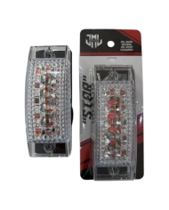 JML-2X6CA 2" X 6" Rectangular 16 LED CLEAR AMBER "STAR" Marker / Turn Signal Light