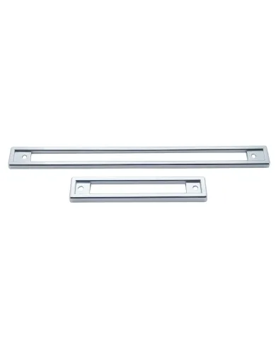 UP41011-Chrome Plastic Warning Light Panel Bezel 2 Piece Set For 1991-2000 Peterbilt 379/378/377
