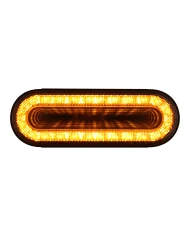 UP36665 - 24 LED 6" Oval Mirage Light (Turn Signal) - Amber LED/Clear Lens
