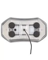 MXM20487YCL-Warning Minibar, Amber Clear Lens, Mag Mount