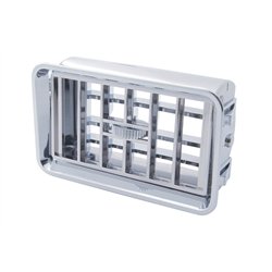 UP41025-Chrome Plastic A/C Vent With Cross Grids for 1989-2010 Freightliner FLD/Classic - Driver