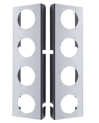 UP30260-430 Stainless Steel Front Air Cleaner Bracket With Four 2" Round Light Cutouts (Pair)