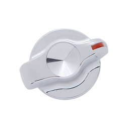 UP41122-Chrome Plastic A/C Control Knob with Crystal- Indented