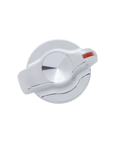 UP41122-Chrome Plastic A/C Control Knob with Crystal- Indented