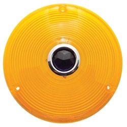 UP30282-Deep Dish Light Lens With Blue Dot - Amber Lens