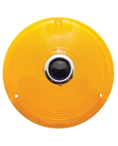 UP30282-Deep Dish Light Lens With Blue Dot - Amber Lens