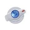 UP41124-Chrome Plastic A/C Control Knob With Crystal - Blue Crystal