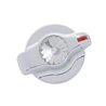UP41125-Chrome Plastic A/C Control Knob With Crystal - Clear Crystal