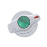 UP41126-Chrome Plastic A/C Control Knob With Crystal - Green Crystal