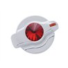 UP41128-Chrome Plastic A/C Control Knob With Crystal - Red Crystal