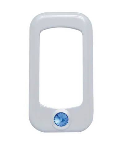 UP41142-Rocker Switch Bezel For Peterbilt/ Kenworth With Blue Crystal (3-Pack)
