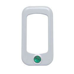 UP41144-Rocker Switch Bezel For Peterbilt/ Kenworth With Green Crystal (3-Pack)